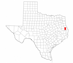 San Augustine County Texas - Location Map